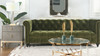 Alto 88" Tufted Chesterfield Sofa, Olive Green