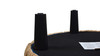 Yolanda Upholstered Round Accent Ottoman, Navy Blue