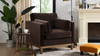 Knox 36" Modern Farmhouse Arm Chair, Deep Brown