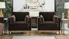 Knox 36" Modern Farmhouse Arm Chair, Deep Brown