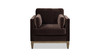 Knox 36" Modern Farmhouse Arm Chair, Deep Brown