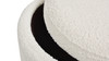 Fuji 19" Oversized Bouclé Round Storage Ottoman, Ivory White