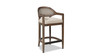 Americana Mid-Century Modern 26" Cane Back Counter Stool, Taupe Beige