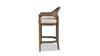 Americana Mid-Century Modern 26" Cane Back Counter Stool, Taupe Beige
