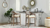 Americana Mid-Century Modern 26" Cane Back Counter Stool, Taupe Beige