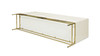Gemini 79" Sideboard Storage Buffet, White Lacquer