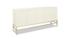 Gemini 79" Sideboard Storage Buffet, White Lacquer