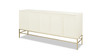Gemini 79" Sideboard Storage Buffet, White Lacquer