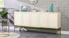 Gemini 79" Sideboard Storage Buffet, White Lacquer