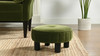 Riley 16" Round Footstool Ottoman, Olive Green