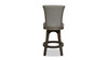 Henry 27” Armless Swivel Counter Height Bar Stool, Heathered Grey