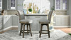 Henry 27” Armless Swivel Counter Height Bar Stool, Heathered Grey