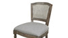 Triomphe Rattan Wicker High Back Armless Counter Height Bar Stool, Heathered Grey
