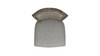 Triomphe Rattan Wicker High Back Armless Counter Height Bar Stool, Heathered Grey
