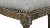 Triomphe Rattan Wicker High Back Armless Counter Height Bar Stool, Heathered Grey