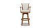 Williams 31” Swivel Bar Stool with Armrests, White Pepper