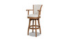 Williams 31” Swivel Bar Stool with Armrests, White Pepper