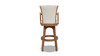 Williams 31” Swivel Bar Stool with Armrests, White Pepper