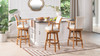 Williams 31” Swivel Bar Stool with Armrests, White Pepper