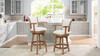 Williams 31” Swivel Bar Stool with Armrests, White Pepper