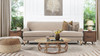 Alana Lawson Two-Cushion Tight Back Sofa, Mink Beige