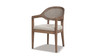 Americana Mid-Century Modern Cane Back Dining Chair, Taupe Beige