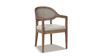 Americana Mid-Century Modern Cane Back Dining Chair, Taupe Beige