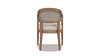 Americana Mid-Century Modern Cane Back Dining Chair, Taupe Beige