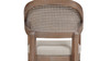 Americana Mid-Century Modern Cane Back Dining Chair, Taupe Beige