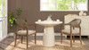 Americana Mid-Century Modern Cane Back Dining Chair, Taupe Beige