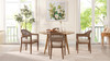 Americana Mid-Century Modern Cane Back Dining Chair, Taupe Beige