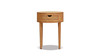 Cabana 18" Round Cane Rattan Storage Side Table, Natural Brown