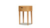Cabana 18" Round Cane Rattan Storage Side Table, Natural Brown