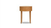 Cabana 18" Round Cane Rattan Storage Side Table, Natural Brown
