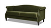 Elaine 77" Camel Back Small Space Sofa, Olive Green