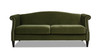 Elaine 77" Camel Back Small Space Sofa, Olive Green