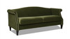 Elaine 77" Camel Back Small Space Sofa, Olive Green
