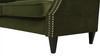 Elaine 77" Camel Back Small Space Sofa, Olive Green