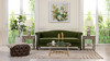 Elaine 77" Camel Back Small Space Sofa, Olive Green