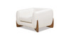 Alpine 44" Sherpa Arm Chair, Ivory White Bouclé