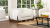 Alpine 44" Sherpa Arm Chair, Ivory White Bouclé