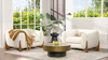 Alpine 44" Sherpa Arm Chair, Ivory White Bouclé