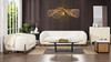Alpine 90.5" Sherpa Sofa, Ivory White Bouclé