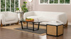 Alpine 90.5" Sherpa Sofa, Ivory White Bouclé