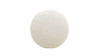 Fuji 15" Mushroom Footstool Ottoman, Ivory White Bouclé