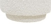 Fuji 15" Mushroom Footstool Ottoman, Ivory White Bouclé