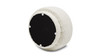 Fuji 15" Mushroom Footstool Ottoman, Ivory White Bouclé