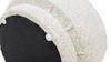 Fuji 15" Mushroom Footstool Ottoman, Ivory White Bouclé