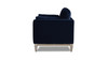 Knox 36" Modern Farmhouse Arm Chair, Dark Navy Blue Performance Velvet
