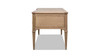 Dauphin Gold Accent 5-Drawer Wood Executive Desk, Natural Brown